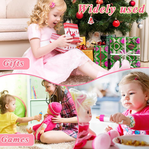 15 Set,Doll Set Package,Pretend Pcs Baby Doll Accessories Magic Bottle Feeding with Play Feeding Toys