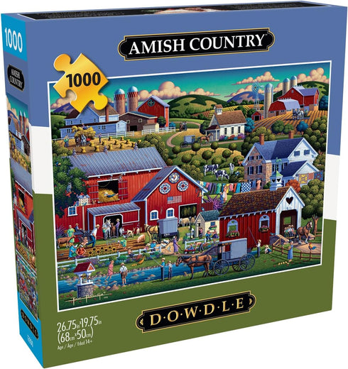 Buffalo Games Dowdle Amish Country 1000 Piece Jigsaw Puzzle, Challenging Puzzle for Adults