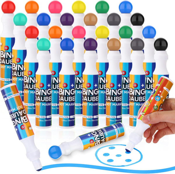 Crtiin Mixed Colors Set of Daubers Dot Markers Bulk Supplies in 12