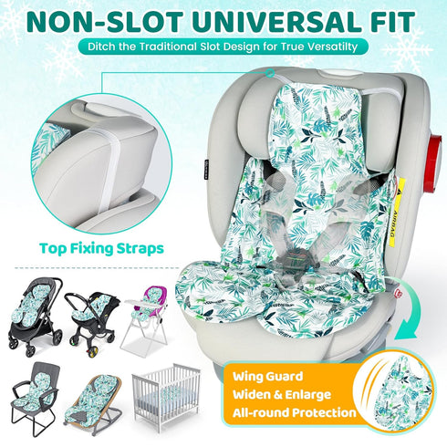 Orzbow Car Seat Cooler Pad for Toddler, Reversible Stroller Cooling Liner, Universal Baby Gel Cushion, Green