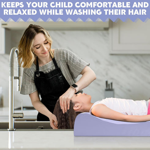 BALAPET Hair Washing Station for Kids,Shampoo Foam Mat for Children Ergonomic Comfortable Support Hair Washing Mat on