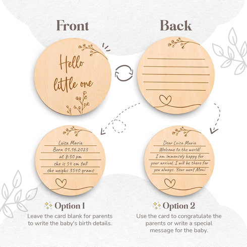 Mikito Set Organic Cotton Newborn Gift Box, Unisex Baby Gift incl. Muslin Lovey Comforter + Bandana Bib + Wooden