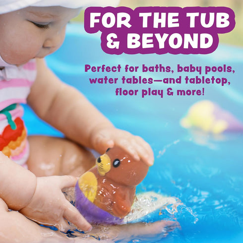 6 Pack Tub Works Tub Bobbers Bob, Wobble & Float Upright Toddler Bath Toys, | Unique Wobbling Action | Sealed, No Hole