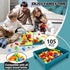 Double Sided Kids Activity Table with Storage - All-in-1 Multi Activity Table, 105pcs Marble Run Building Blocks
