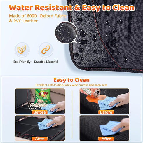 2 Pack, 600D Gimars Car Seat Protector, Waterproof Fabric Carseat Protector Car Seat Cover for Child Car Seat