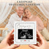 Ivory White Family of Three Pregnancy Announcement, New Member Coming Soon, Ultrasound Frame Keepsake Box, Baby Birth