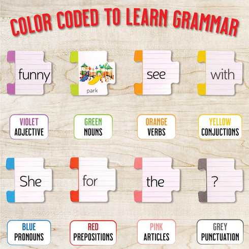 Hapinest Sentence Building Learning Game for Kids - Grammar and Speech Therapy Activities for Kindergarten