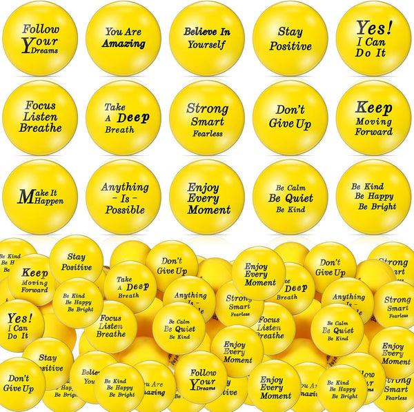 Poen 120 Pcs Motivational Stress Balls for Adults Bulk 1.57 Inch Stress Relief
