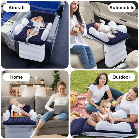 Sets Sunlisky Inflatable-Toddler-Travel-Bed for Airplane Car Seat Portable Foldable Infant Travel Bed Baby Travel Crib
