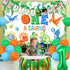 1st Dinosaur Birthday Decorations Boy - Roar One Backdrop, Dinosaur Monthly Photo Banner, Cake Topper, High Chair