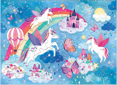 Unicorn Dreams Scratch and Sniff Puzzle from Mudpuppy – 60 Piece Jigsaw with 6 Shaped Pieces, 3 Magical Scents