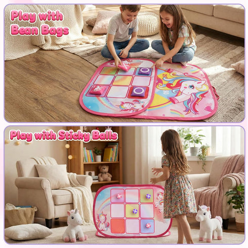 3 4 5 6 7 8 Bean Bag Toss Game for Kids - Cornhole Board Outdoor Toys for Toddlers -Party Activities Carnival Outside