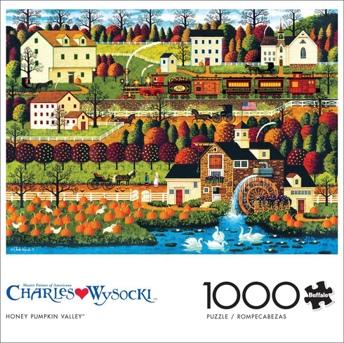 Buffalo Games - Charles Wysocki - Honey Pumpkin Valley - 1000 Piece Jigsaw Puzzle for Adults Challenging Puzzle Perfect for Game Nights - Finished Puzzle Size is 26.75 x 19.75