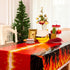 Tegeme Fire Tablecloths Firefighter Party Supplies, Flame Plastic Table Covers Rectangle Tablecloths for School Picnic