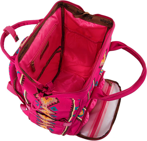 Backpack WG2204-9110HPK Montana West Wrangler Callie Diaper Bag with Stroller Straps Multifunction Baby Travel Bag