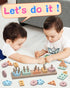 1 2 1-3 2-4, kecristv Montessori Toys for Year Old Girl and Boy Birthday Gifts, Shape Sorter Wooden Toys for Toddlers