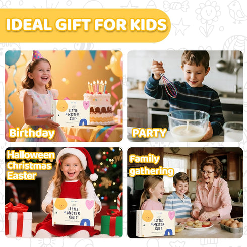VONTIQUE 32 Setsfor 3+ pcs Kids Cooking&Kids Baking Real Cooking BakingMontessori Kitchen Tools for Toddlerswith Chef's