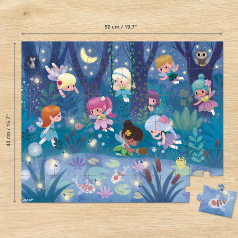 Janod 36 Piece Fairies and Water Lilies Jigsaw Puzzle - Ages 4+ - J02664