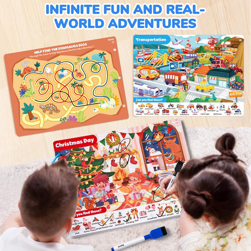3-5, 4-8 JoyCat Seek & Find Game Books - Preschool Learning Activity for Toddlers & Kids Ages Travel Activities Toys