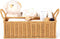 Diaper Caddy Organizer, Hand Rattan Nursery Baby Basket Changing Table Organizer for