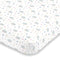 NoJo Super Soft Crib Fitted Sheet - Blue, Pink & Green Flower & Hedgehog Design, Nursery Bedding