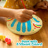 Made By Me! DIY 7-inch Handprint Stone Kit - Sand Dough Sculpt & Paint Creations, Mess-Free Keepsake Gift for Kids Ages
