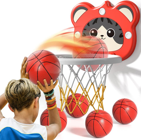 Toddler Basketball Hoop Indoor Toys for Boys Ages 3-5, Ideal Birthday Gifts for 3 4 5 6 Year Old Kids