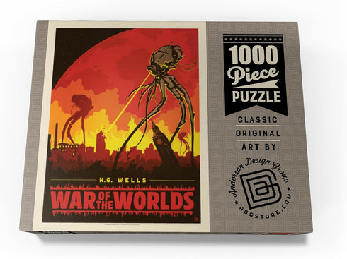 MyPuzzle War of The Worlds: H.G. Wells, Vintage Poster - Premium 1000 Piece Jigsaw Puzzle for Adults