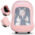 Metplus Car Seat Cover Baby Girl, Breathable Mesh Window Infant Carseat Canopy,