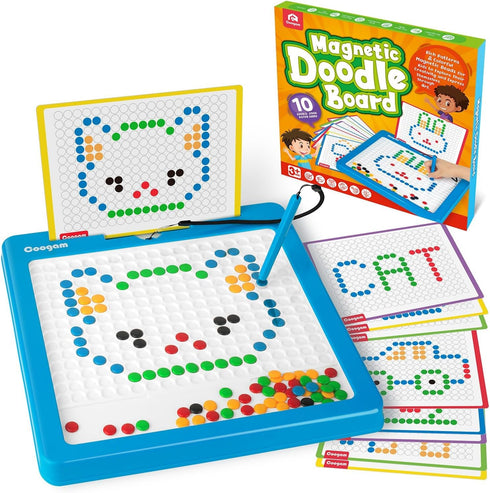Coogam Magnetic Drawing Board, Large Magnet Doodle Board with Pen and Dot