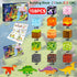 158PCS 1Inch 3D 3 -12 Magnetic Blocks- Magnetic Cubes Dinosaur World for Kids STEM Construction Toys - Learning