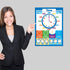 Palace Learning Multiplication Table and Telling Time Educational Posters for Kids - 2 Poster Set
