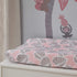 Calypso Pink/Taupe Leaf Print Baby Changing Pad Cover by Lambs & Ivy