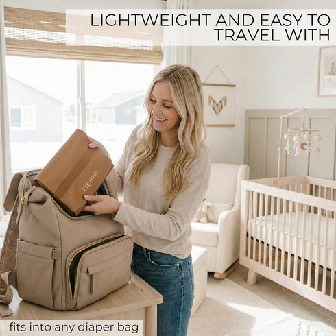 Beautiful Baby Diaper Changing Mat Made of Vegan Leather - Soft and Easy to Wipe Changing Pad for Travel or at Home Use