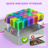 140PCS Set 4-8,Creativity Set,Toddler 3+ BAIJLE Mini Magnetic Tiles, Portable Magnetic Toys Travel with Iron Case