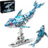 Moving Mechanical Dolphin Building Set - Hand Crank Model Kit with Swimming