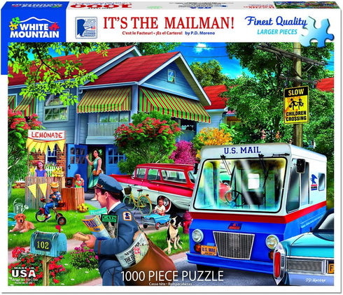 White Mountain Puzzles It's The Mailman, 1000 Piece Jigsaw Puzzle