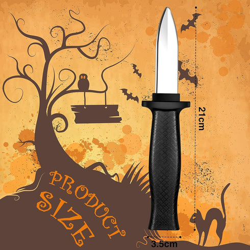Sumind 4 Pieces Retractable Fake Knife, Gag Magic Toy, Halloween Joke Disappear Blade Trick