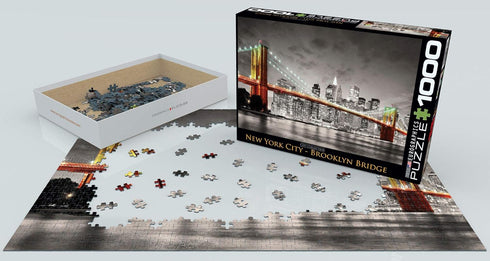 EuroGraphics New York City Brooklyn Bridge - 1000 Piece Puzzle - Gray