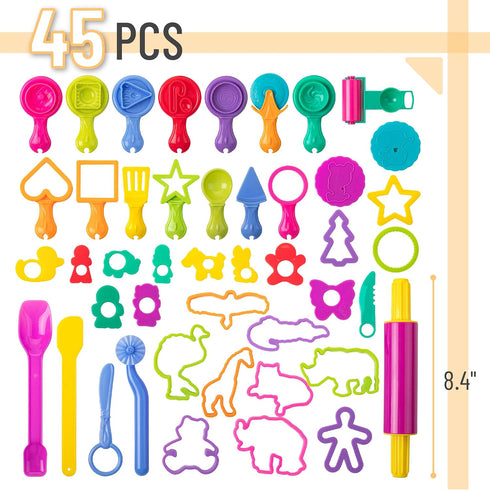 Mr. Pen Play Dough Tools Kit, 45 Pcs Playdough Toys, Accessories, Molds for Kids Play Dough Tool Set