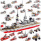 Sitodier Military Battleship Building Block Set for Kids,811pcs 25 in 1 Cruiser Battle