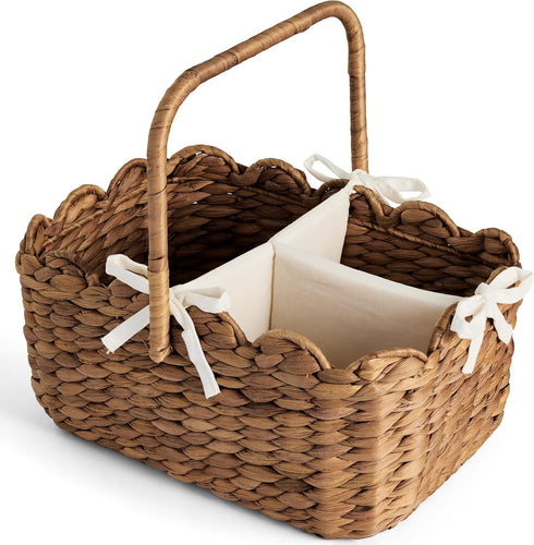 Best Choice Products Baby Diaper Caddy Organizer, Large Portable Handmade Nursery Basket
