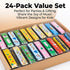 Bertork 24 Pack 3-12, Kids Harmonicas Birthday Party Favors - Colorful Cartoon Music Toys for Boys Girls Age Goodie Bag