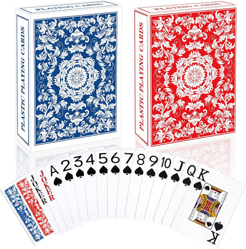 Metsyth Plastic Playing Cards Waterproof Cards Poker Card 2 Pack Playing Card Large