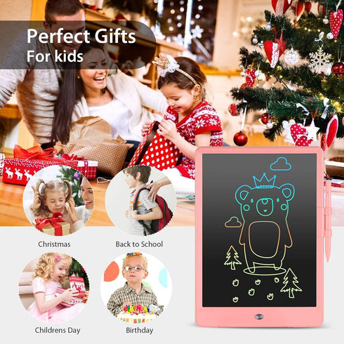 LCD Writing Tablet for Kids - Doodle Board with Bag, 10-Inch Colorful Screen Drawing Tablet, Gift for 3-6 Years