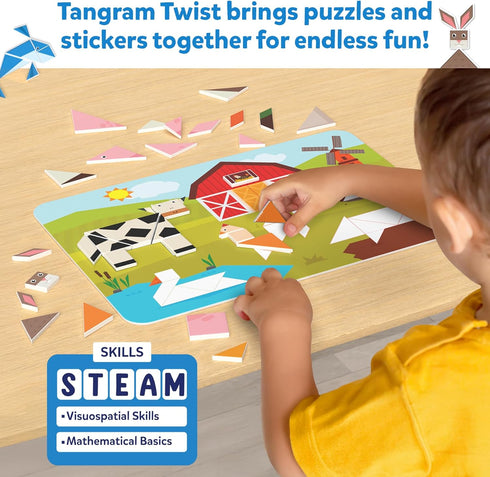 150+ 4, 5, 6, 7 Skillmatics Tangram Sticker Puzzles - Educational Art & Craft Activity with Foam Tangram Stickers