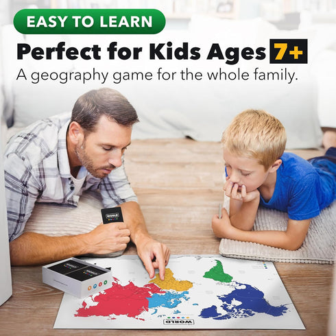 8-12 The World Game - Geography Card Game - Educational Games for Kids, Family and Adults - Cool Learning Gift Idea