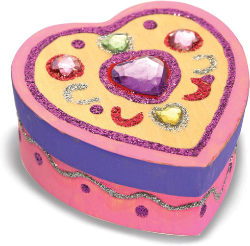 Melissa & Doug Decorate-Your-Own Wooden Heart Box Craft Kit