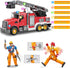 i diy 2pcs 3-5 Fire Truck Toy with Sound & Light - Firefighter & Water Sprinkler with Water Tank - Friction Powered Toy