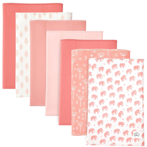 Baby Burp Cloths for Boys and Girls - 7 Pack Large 100%